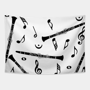 Clarinet Music Notes Tapestry