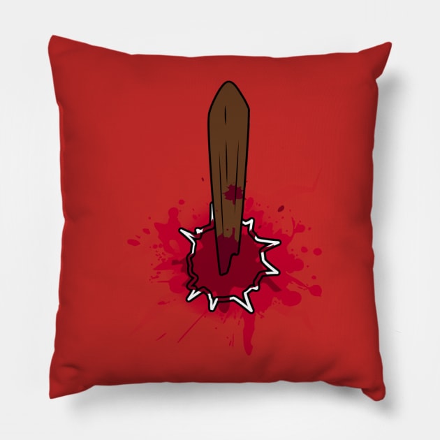 Stake To The Chest Pillow by BoneArtPetite