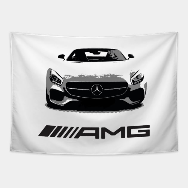 Mercedes GT AMG (pop art) Tapestry by d1a2n3i4l5