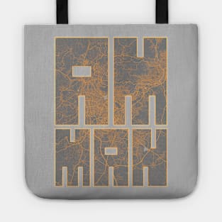 Amman, Jordan City Map Typography - Bauhaus Tote