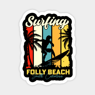 Surfing | Folly Beach, South Carolina Magnet