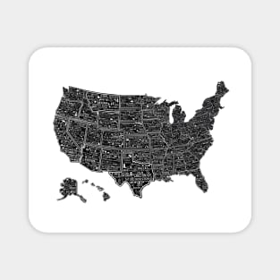 United States Map Magnet