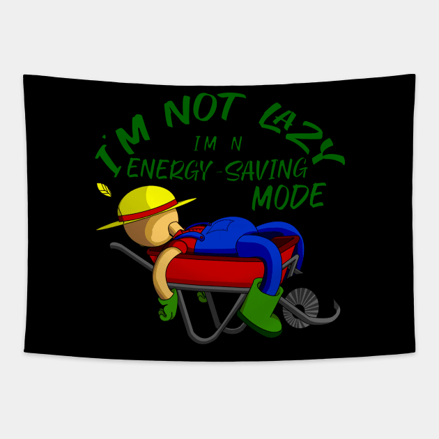 I'm not lazy, I'm in energy saving mode Tapestry by plantart