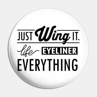 Just wing it (black) Pin