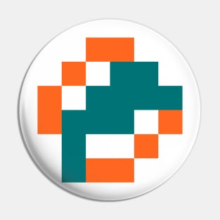 Tecmo Bowl Pixels - Miami Pin