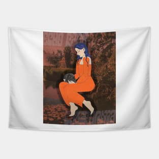 Echo Park Los Angeles Gal Print Tapestry