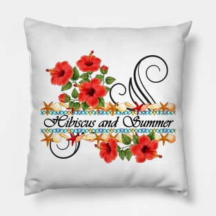 Hibiscus and Summer-Summer flowers Pillow