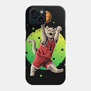 cat playing basketball Phone Case