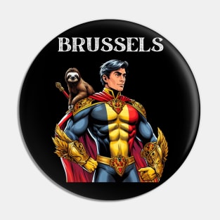 Brussels 70s Fantasy Comic Book Belgian Superhero Pin