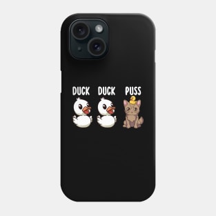 Funny Duck Cat Pun Meme Men Women Kids Funny Duck Phone Case