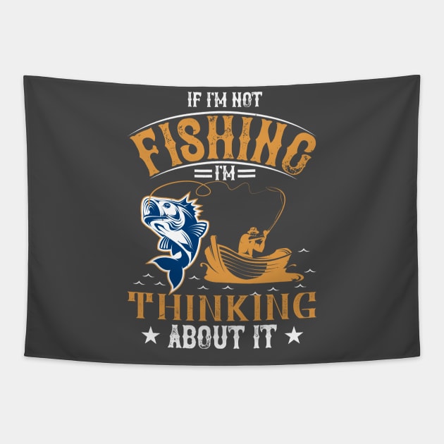 Fishing on Your Mind Tapestry by This n' That