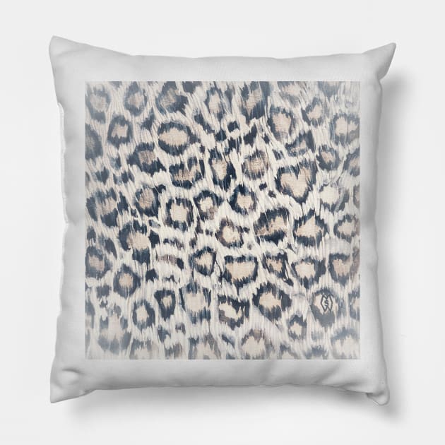 Snow Leopard spots Pillow by Matt Starr Fine Art