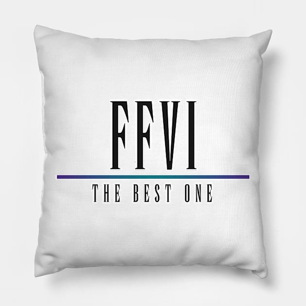 FFVI - The Best One Pillow by RyanJGillDesigns