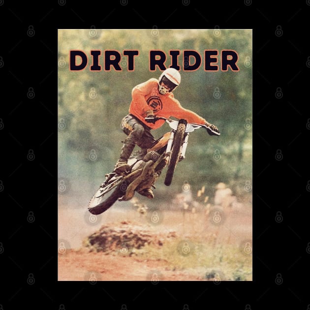 Vintage Motorcycle Dirt Rider by TommySniderArt