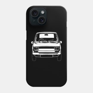 White Fiat 126p Maluch Sketch Art Phone Case