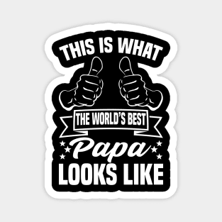 This is what's the world's best papa looks like Magnet