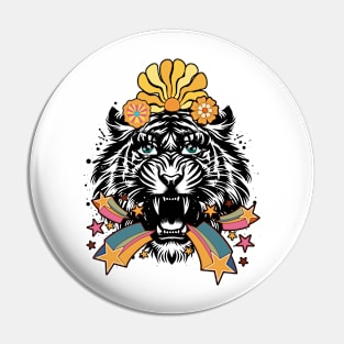 Psychedelic Tiger Pin