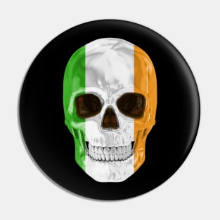 Ireland Flag Skull - Gift for Irish With Roots From Ireland Pin
