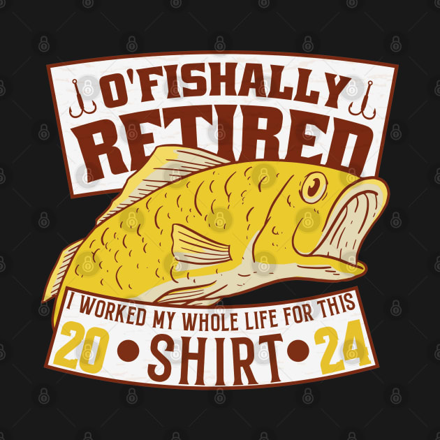 Discover Officially Retired Fishing 2024 The color white - Retirement - T-Shirt