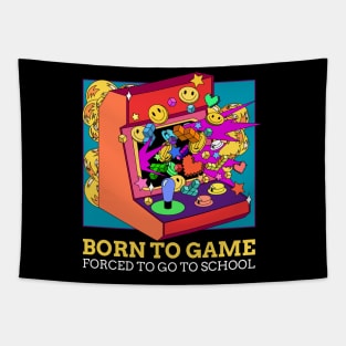 Born To Game, Forced To Go To School Tapestry