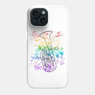 Tenor Horn Rainbow Colours Hornist Brass Musician Phone Case