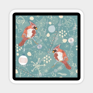 Cardinal Birds Magnet