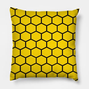 Yellow Honeycombs Pattern Pillow