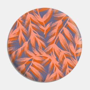 Painted Orange Leaves Pin