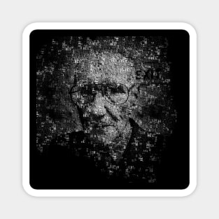 William S. Burroughs Typographical Portrait Magnet