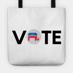 Vote Republican - Black Text Tote