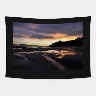 Coucher de soleil sur une plage de Nouvelle Zélande Tapestry