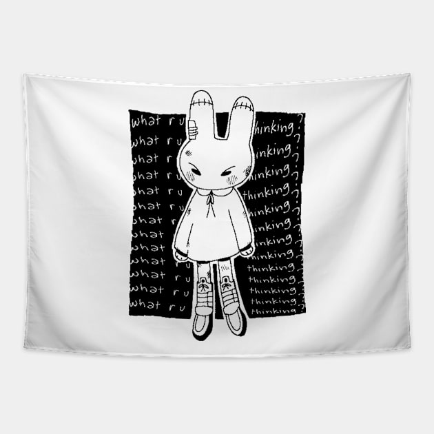 Bunny Baby Tapestry by wawoolyssa