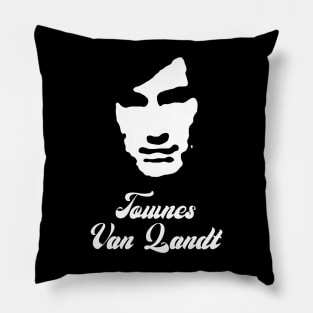 Townes Van Zandt pop art portrait Pillow