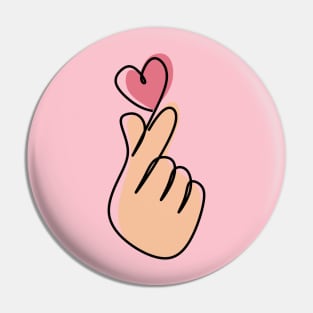 Kpop Finger Heart Pin