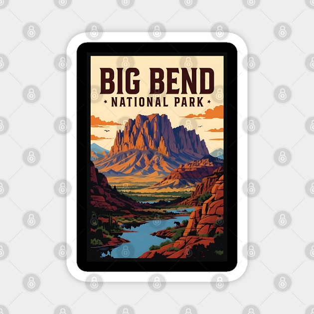 big bend national park Magnet by Pixel Threads 