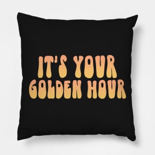 Golden Hour Pink and Yellow Pillow