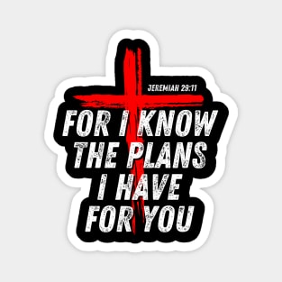 Jeremiah 29:11 For I Know The Plans I Have For You BIble Verse Christian Quote Magnet