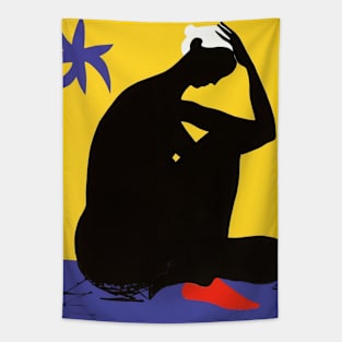 Woman Abstract Matisse Inspire Tapestry