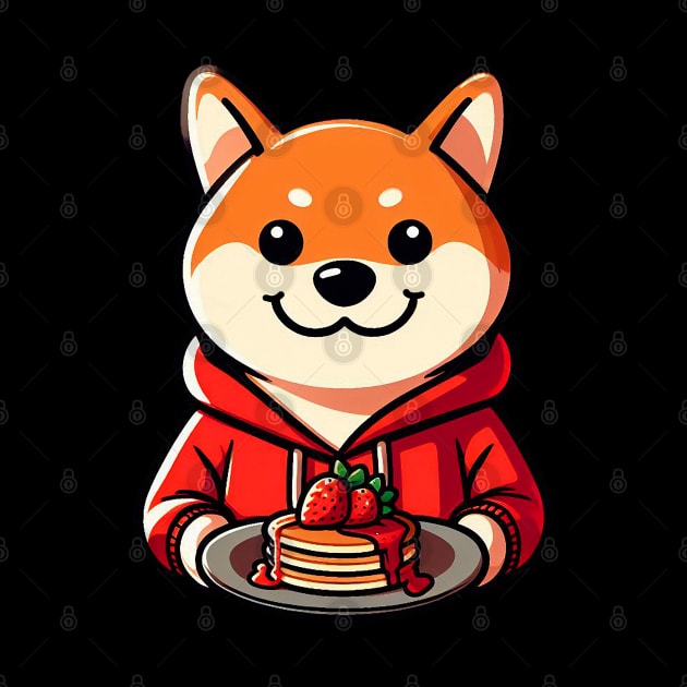 Shiba Inu Strawberry Pancakes Selfie Time by Plushism