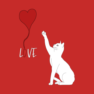Cat love_ valentine day T-Shirt