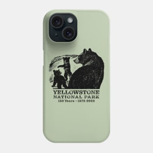 Yellowstone National Park 150 Years Bears Phone Case