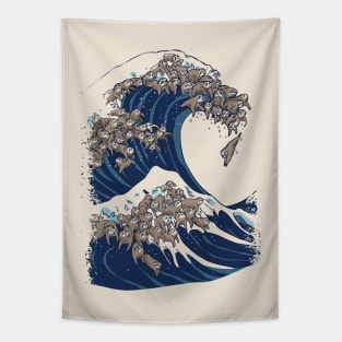 The Great Wave of Sloths Tapestry