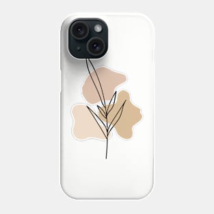 Modern  Abstract Shapes  leaf  Warm Tones  Design Phone Case