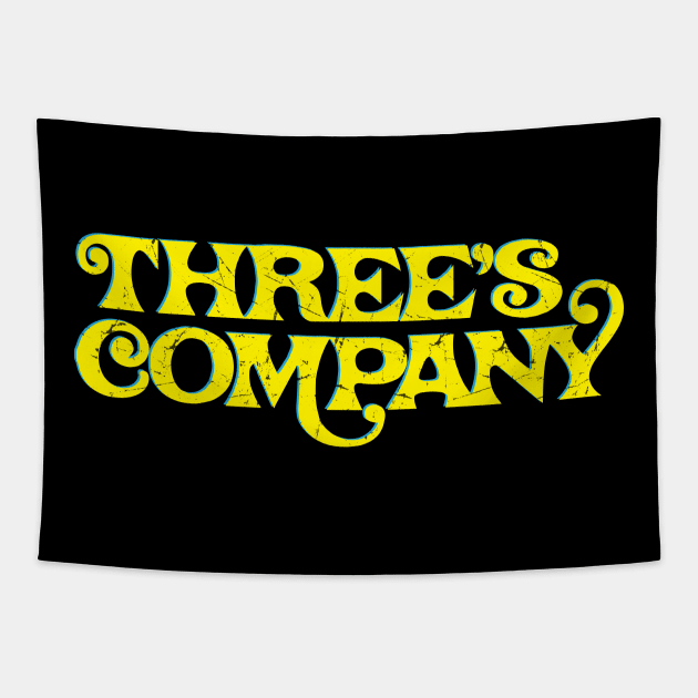 Three's Company // Retro Typography Design Tapestry by Trendsdk