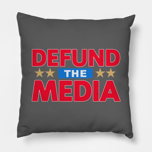 Defund the Media Pillow by Dale Preston Design