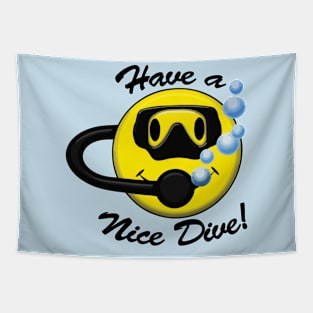 Cute Have a Nice Day Have a Nice Dive Scuba Diver Tapestry