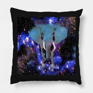 Elephant and Stars Fantasy Pillow