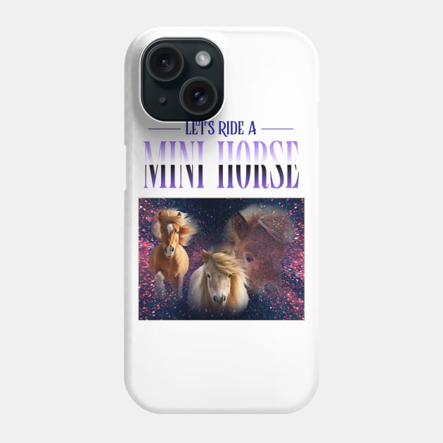 Cute Mini Horse Funny Phone Case by Tip Top Tee's