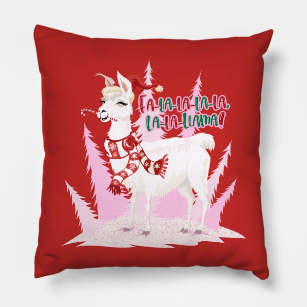 Fa la la la llama Pillow by Peppermint Narwhal