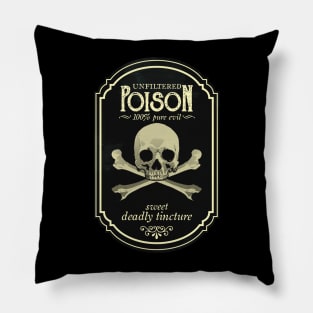 Skull And Crossbone Poison label Pillow